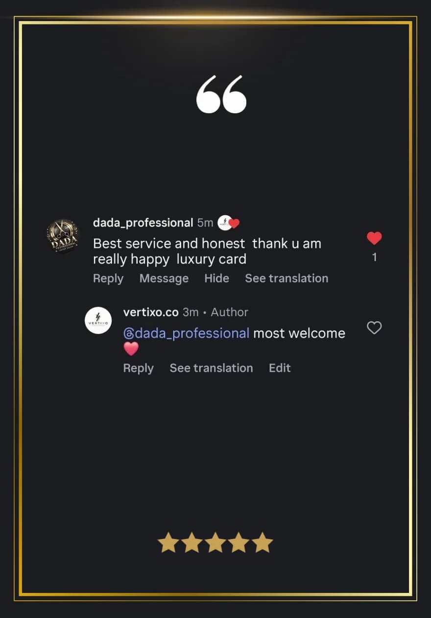 Five-star feedback from dada_professional