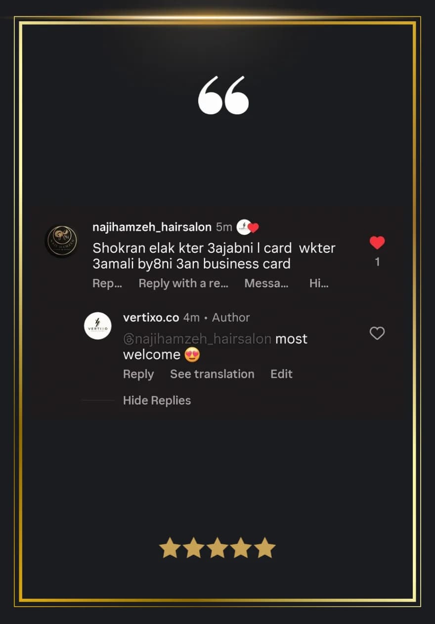 Five-star feedback from najihamzeh_hairsalon