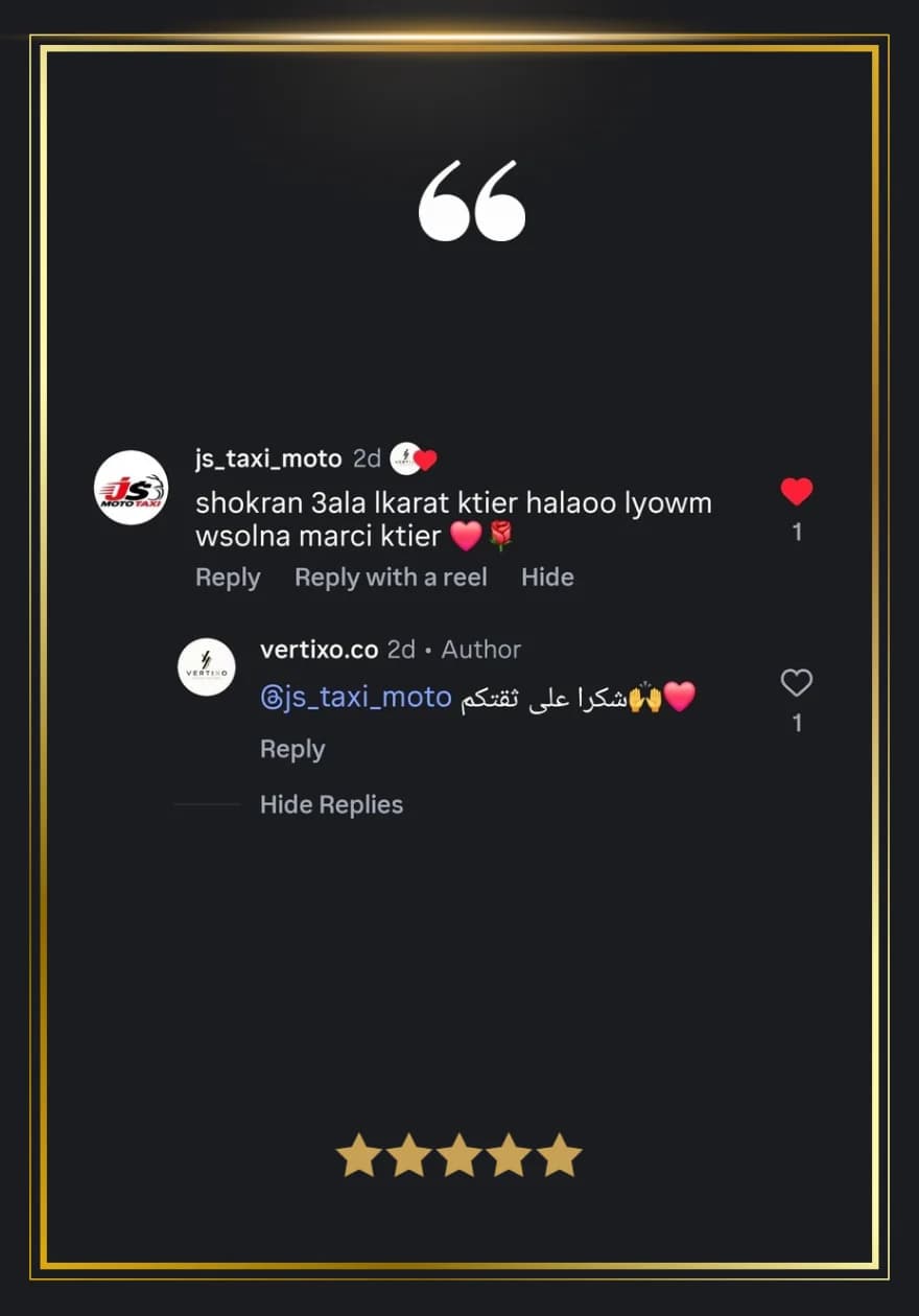 Five-star feedback from js_taxi_moto