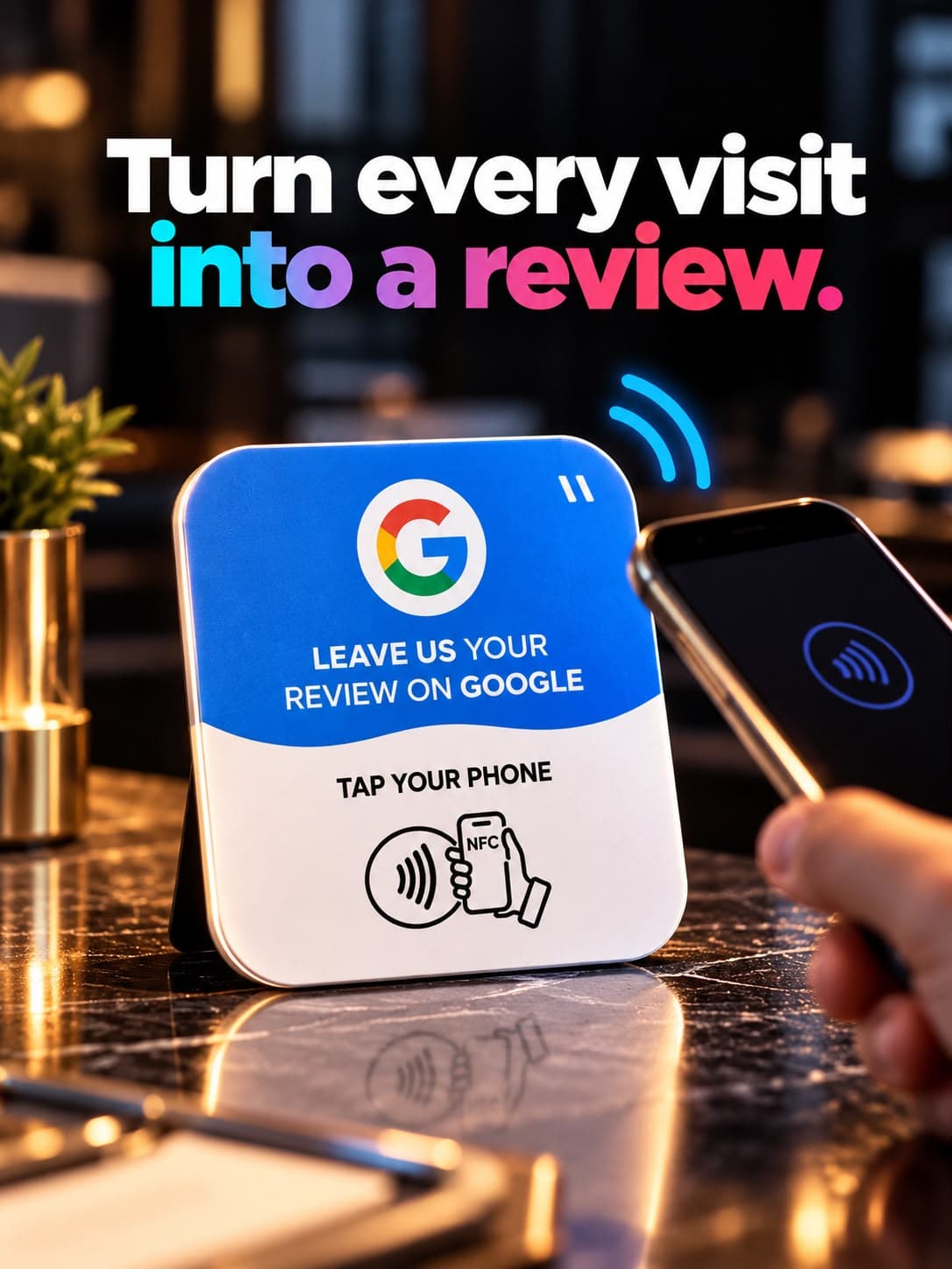 Google review stand