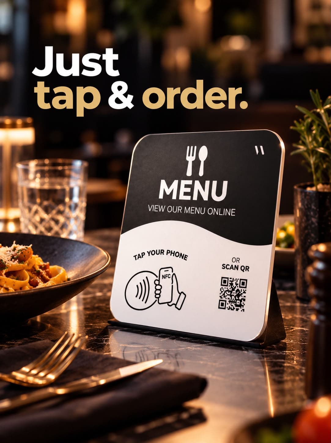 Menu NFC & QR stand